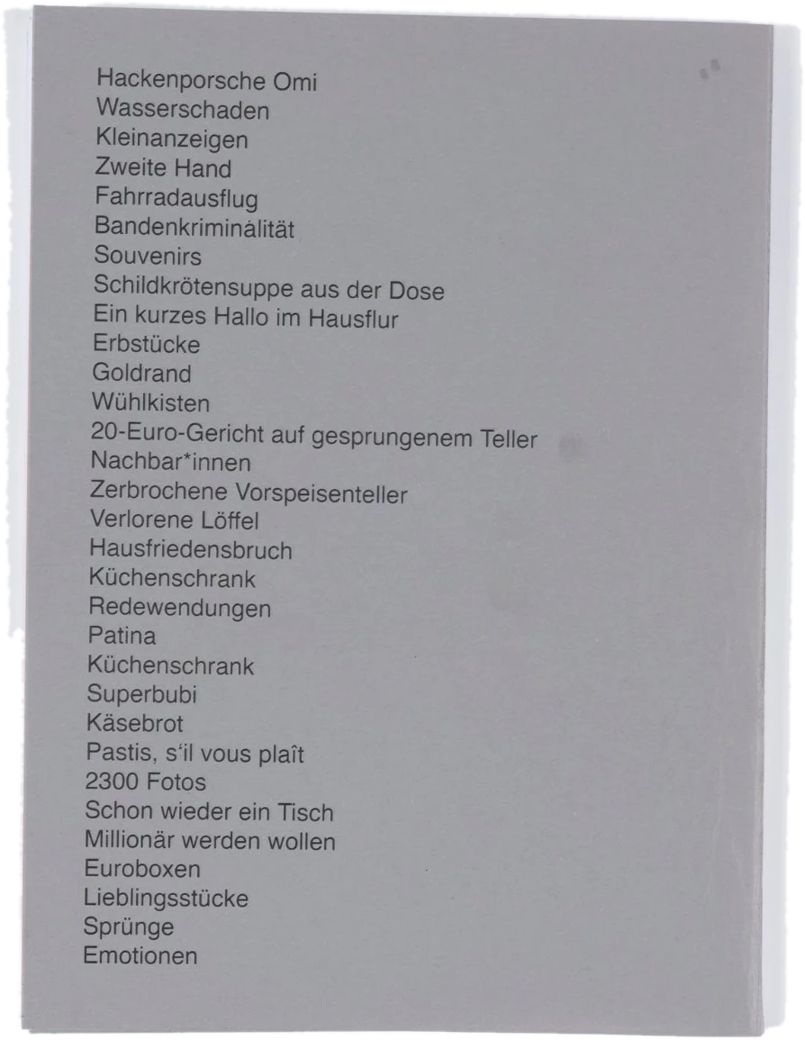 ZWEITER GANG — Rückseite